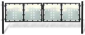 vidaXL Poort enkel 300x150 cm zwart