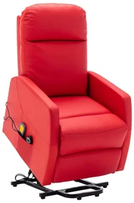 vidaXL Sta-op-massagestoel kunstleer rood