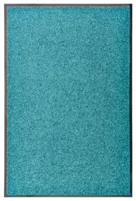vidaXL Deurmat wasbaar 60x90 cm cyaan
