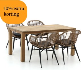 + 10% kassakorting | Diningset Intenso  | 4 personen | Tuinset teakhout | 5-delig | Kees Smit Tuinmeubelen
