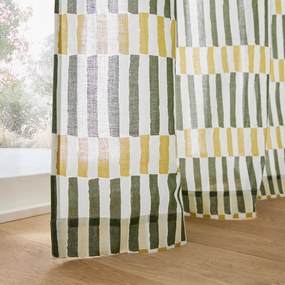 Bedrukt katoenen glasgordijn met ringen, SUNCANO