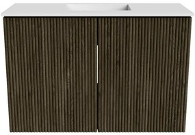 Mondiaz Joya 60cm toiletmeubel shadow met wastafel faye midden zonder kraangat talc