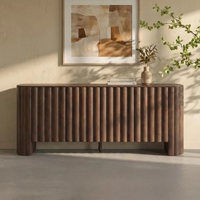 Dressoir Met Ribbels - 173x42x77cm.