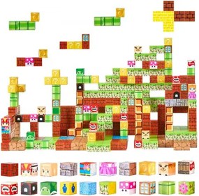 VEVOR Magnetische Blokken, Set van 100 Magnetische Blokken, Magnetische Bouwkubussen voor Kinderen, STEM Montessori Sensorisch Speelgoed als Kerst- en Verjaardagscadeau, Constructiestapel Speelgoed voor Jongens en Meisjes vanaf 3 Jaar