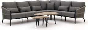 Hoek loungeset Bellagio | 6 personen | Loungeset Grijs | Hoekbank Aluminium | 331x237.5cm | Kees Smit Tuinmeubelen