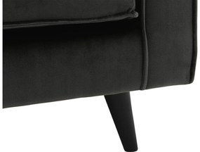 Goossens Bank Suite zwart, stof, 2,5-zits, elegant chic