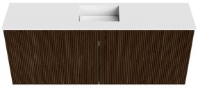 Mondiaz Joya 100cm toiletmeubel walnut met wastafel faye midden 1 kraangat talc