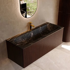 Mondiaz Kurve-dlux 120cm badmeubel ruby met 1 lade en wastafel big large midden 1 kraangat lava