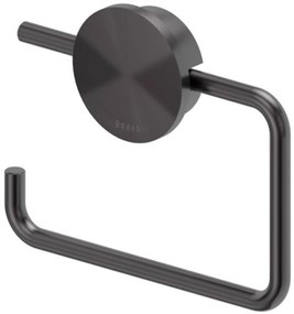 Geesa Opal toiletrolhouder zonder klep 13,8x1,9x11,3cm geborsteld metaal zwart