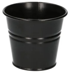 Bloempot, zink, mat zwart,Ø 11 cm