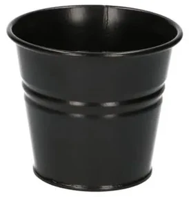 Bloempot, zink, mat zwart,Ø 11 cm
