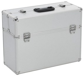 vidaXL Gereedschapskoffer 47x36x20 cm aluminium zilverkleurig