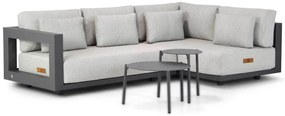 Hoek loungeset  Aluminium Grijs 4 personen 4 Seasons Outdoor Metropolitan/Pacific