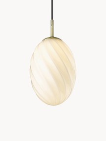 Kleine hanglamp Twist, mondgeblazen