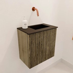 Mondiaz Joya 40cm toiletmeubel dusk met wastafel faye rechts zonder kraangat urban