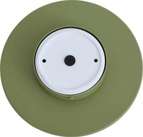 Retro wandlamp groen met opaal rond 20cm IP44 - Lila