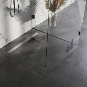 Brauer douchegoot 90x7cm met multifunctioneel rooster en flens RVS geborsteld