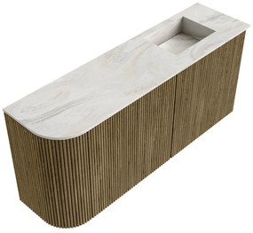 Mondiaz Joya DLux 90cm toiletmeubel ronding links dusk met wastafel faye rechts 1 kraangat ostra