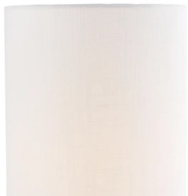 Moderne tafellamp zwart met linnen witte kap - Rich Modern E27 cilinder / rond Binnenverlichting Lamp