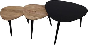 Modern Salontafel Peso set van 3 Bruin