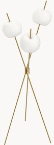 Dimbare tripod vloerlamp Kushi, mondgeblazen