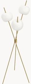 Dimbare tripod vloerlamp Kushi, mondgeblazen