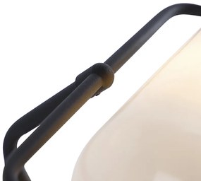 Klassieke notarislamp zwart met opaal glas - Banker Klassiek / Antiek E27 Binnenverlichting Lamp