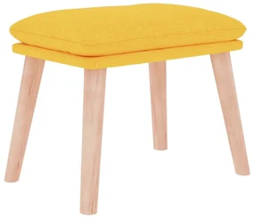 vidaXL Voetenbank 45x29,5x39 cm stof mosterdgeel