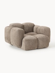 Loungefauteuil Tayla van teddy bouclé