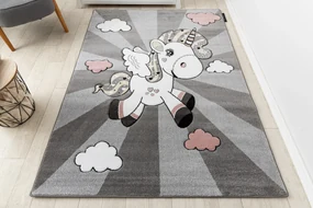 Tapijt PETIT UNICORN EENHOORN  grijskleuring