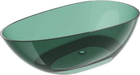 Mexen Glass teal vrijstaande transparante badkuip 170 x 85 cm, chroom afvoer - 58061708511