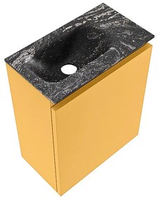 Mondiaz Ture DLux toiletmeubel 40cm ocher met wastafel lava links zonder kraangat