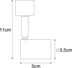 Moderne railspot zwart 1-fase railspot - Iconic Jeany