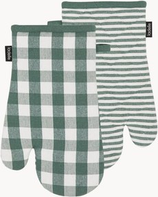 Ovenwanten Eco Gingham, 2-delig