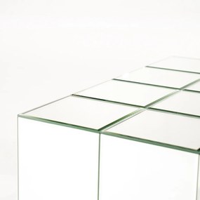 Salontafel Zilveren Tegels - 60 X 60cm.