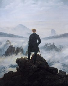 Kunstreproductie Zwerver boven de zeemist, Caspar David Friedrich