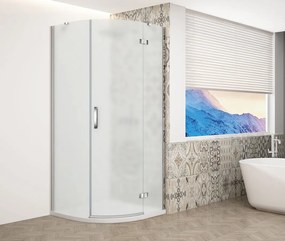 Gelco Trinity kwartronde douchecabine 90x90cm rechts mat glas chroom