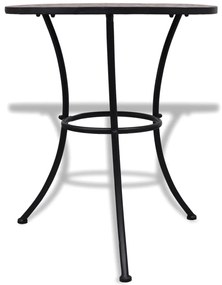 vidaXL Bistrotafel 60 cm mozaïek terracottakleurig