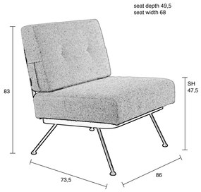 Zuiver Bowie Retro Design Lounge Fauteuil