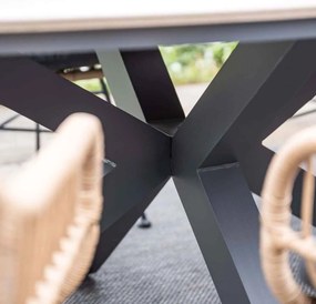 Garden Impressions Aleria tuinset 7-delig - Tulli tuintafel 220x115xH75 cm - light teak vironwood