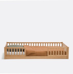 Vloerbed in massief dennenhout, Spidou