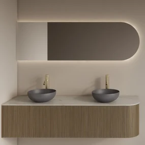 Gliss Design Zelus spiegel ovaal links 120x60cm met handsensor