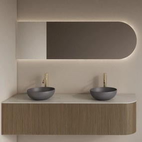 Gliss Design Zelus spiegel ovaal links 140x60cm met handsensor