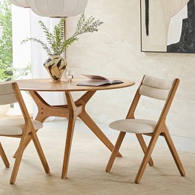 Eikenhouten stoel, Camminata, ontwerp Emmanuel Gallina