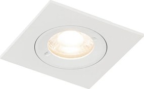 Moderne inbouwspot wit vierkant IP44 - Xena