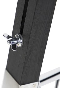 Vloerlamp Tripod zwart met kap 45cm linnen taupe