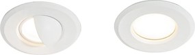 Set van 5 moderne inbouwspots wit incl. LED IP67 - Linsey
