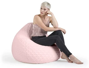 BeanBag Fluffy Hearts XL - Roze