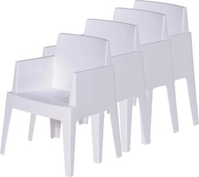 Garden Impressions Box tuinstoel the original wit - 4 stuks