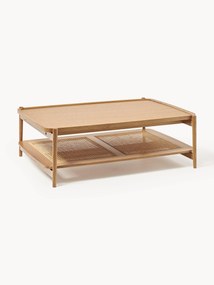 Houten salontafel Libby, met Weens vlechtwerk